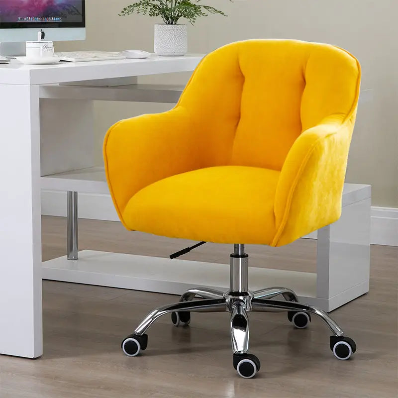 MOMO Scandinavian Simple Small Computer Chair Sedentary Fabric Backrest Chair Study Office Swivel Chair Can Lift Household Chair