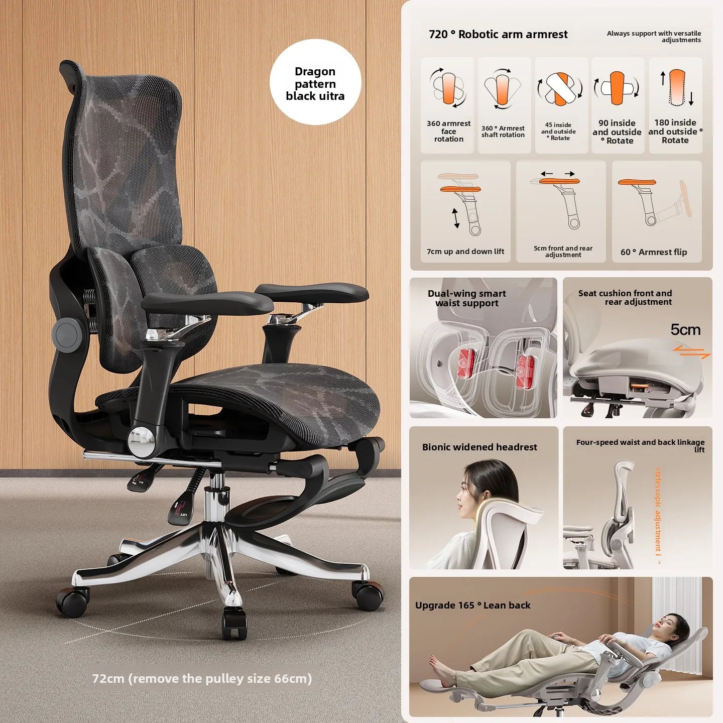 Ergonomic Chair for Long Sitting Comfort Office Computer Chair with Lumbar Support Gaming Chair for Home
