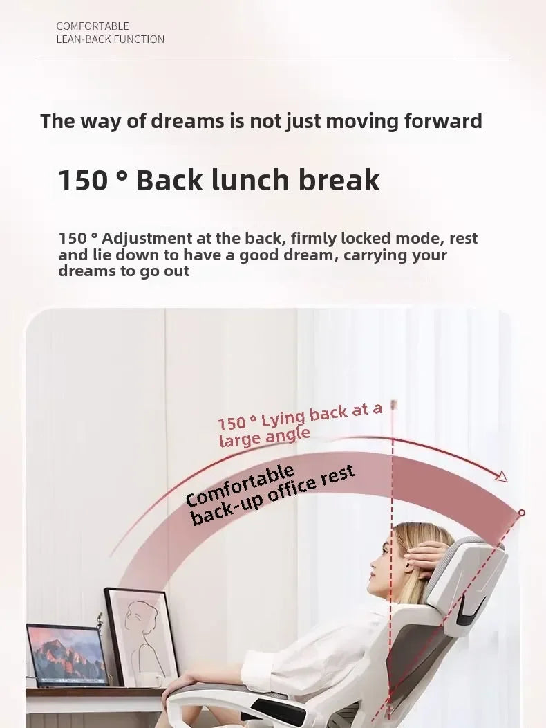 Computer Chair Home Office Chair Comfortable Sedentary Students Gaming Chairs Dormitory Chair Reclining Seat Ergonomic Ufficio