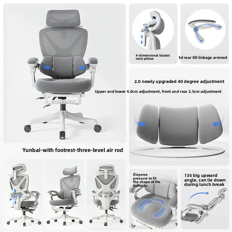 Comfortable Ergonomic Chair for Home Office Gaming with Lumbar Support Recline