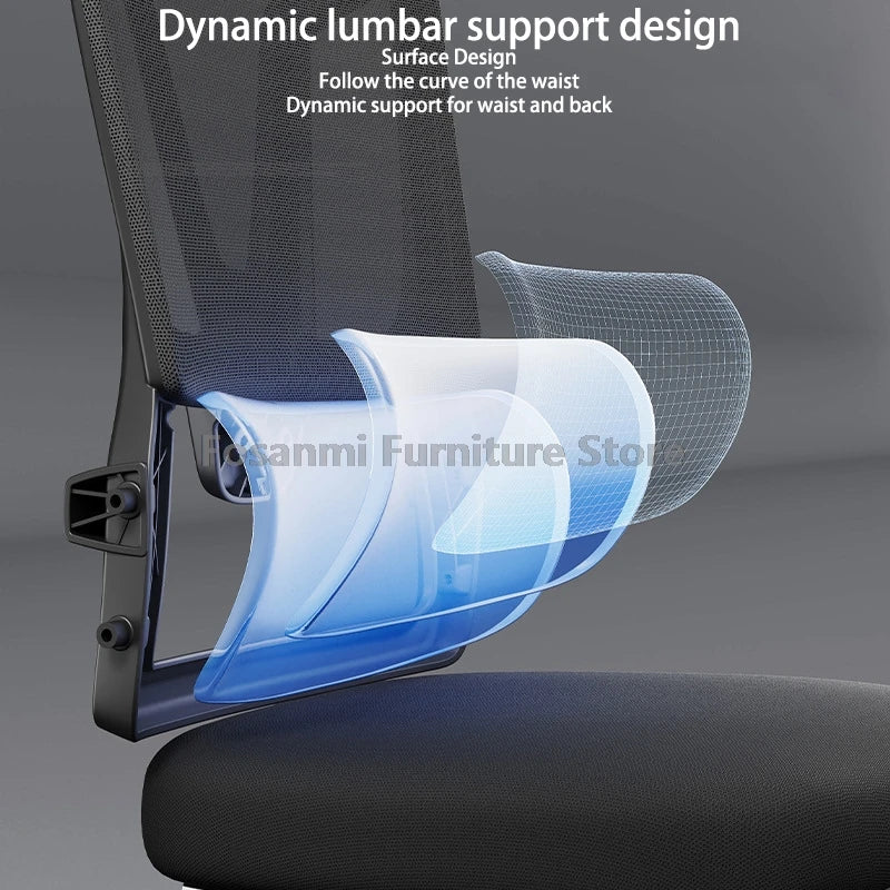 Ergonomic Office Computer Swivel Chair with Lumbar Support Reclining Adjustable Gamer with Comfort Headrest Desk Chairs for Home