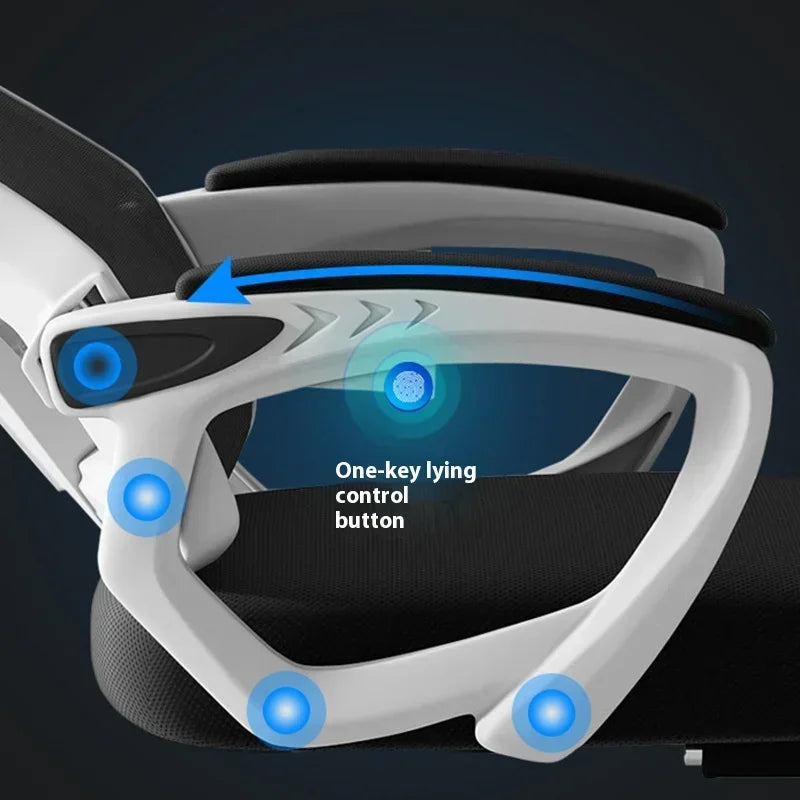 Ergonomic Office Chair Gaming Computer 3D Armchair Armrests Headrest Chair Lift High Back Sillas Gaming Foot Pedals Furniture