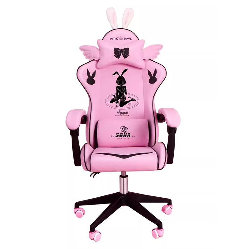 Clearance Promotion Gaming Chair Home Office Computer chair Cartoon Animation Comfortable Student Learning Lift Swivel Seat