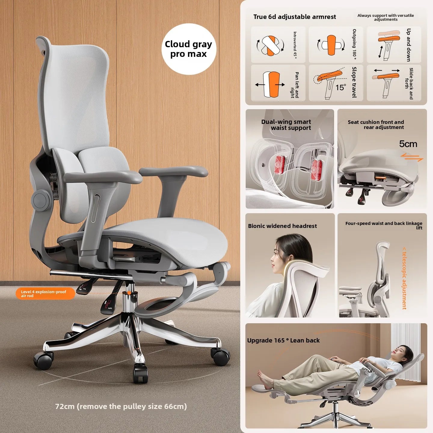 Ergonomic Chair for Long Sitting Comfort Office Computer Chair with Lumbar Support Gaming Chair for Home