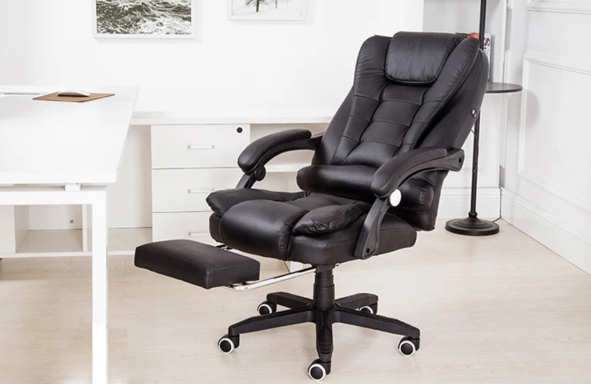 Office Boss Chair Ergonomic Computer Gaming Chair Internet Cafe Seat Household Reclining Seven-point massage Chair With Footrest