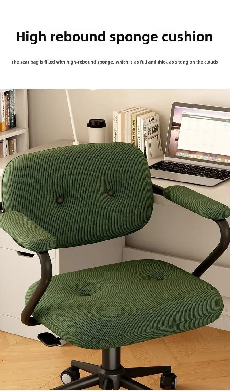 Chair Home Comfortable Sedentary Study Office Chair Bedroom Light Luxury Makeup Chair Simple Lifting Desk Computer Chair