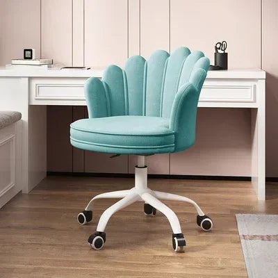 Nordic Female Anchor Chair Rotatable Home Office Chair Lovely Pink Bedroom Desk Chair with Adjustable Lift Stylish Furniture