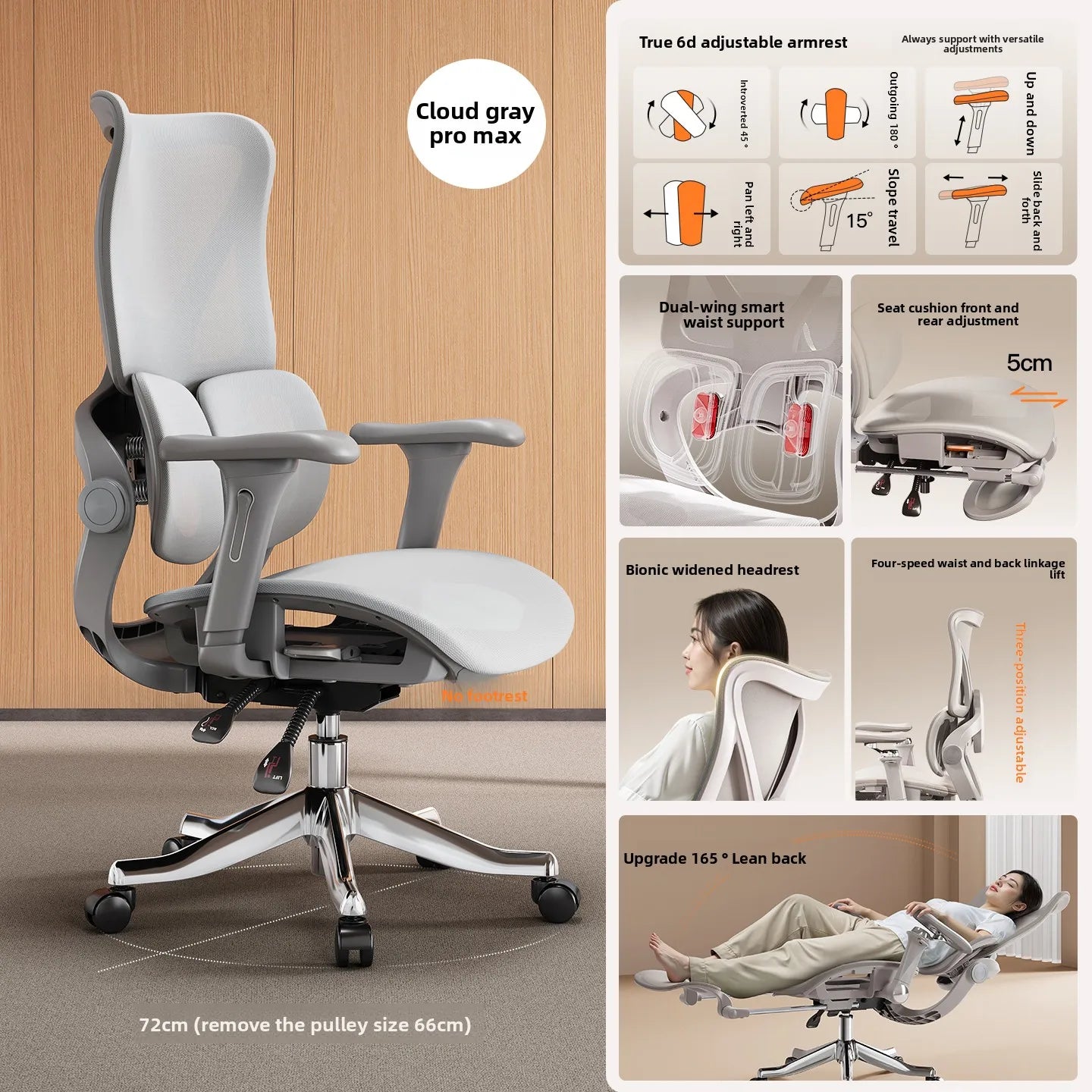 Ergonomic Chair for Long Sitting Comfort Office Computer Chair with Lumbar Support Gaming Chair for Home