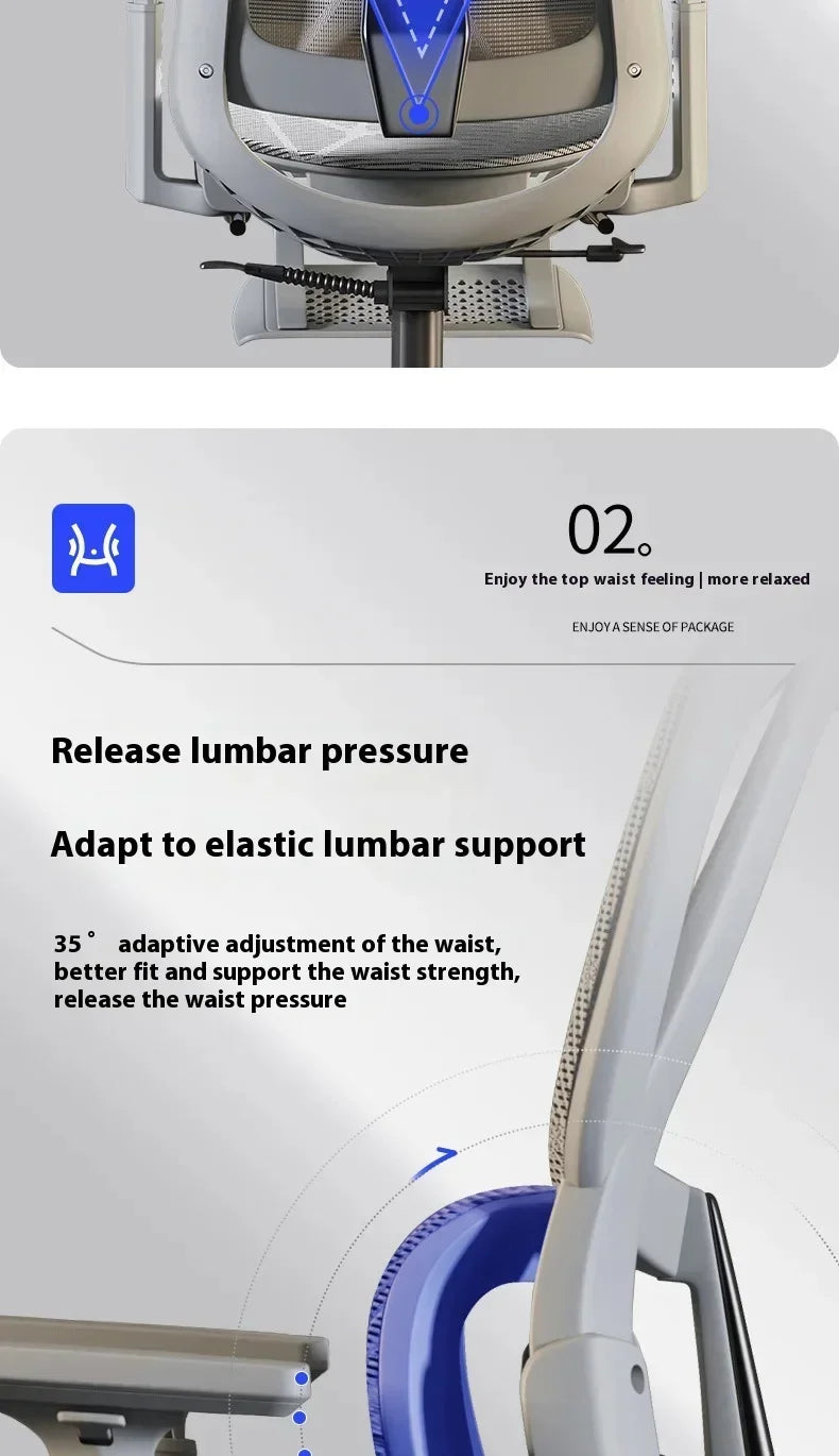 Ergonomic Office Chair Gaming Computer 3D Armchair Armrests Headrest Chair Lift High Back Sillas Gaming Foot Pedals Furniture