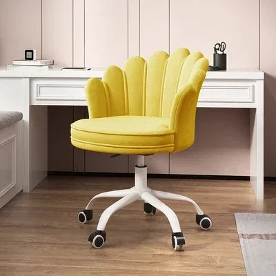 Nordic Female Anchor Chair Rotatable Home Office Chair Lovely Pink Bedroom Desk Chair with Adjustable Lift Stylish Furniture