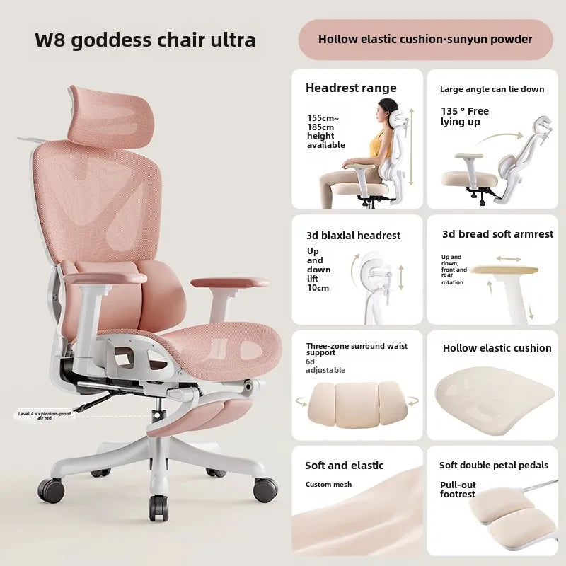 Adjustable Ergonomic Chair with Lumbar Support, Comfortable Gaming Chair for Home and Office, Reclining Office Chair