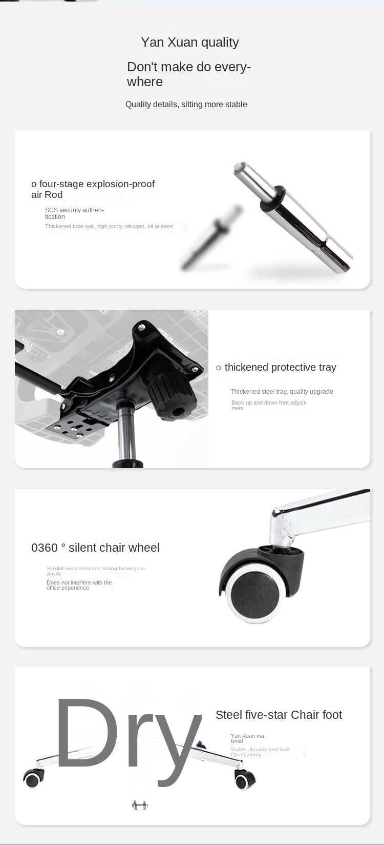 UVR New Gaming Computer Comfort Breathable Mesh Staff Ergonomic Backrest Chair Sponge Cushion Swivel Chair Home Office Chair