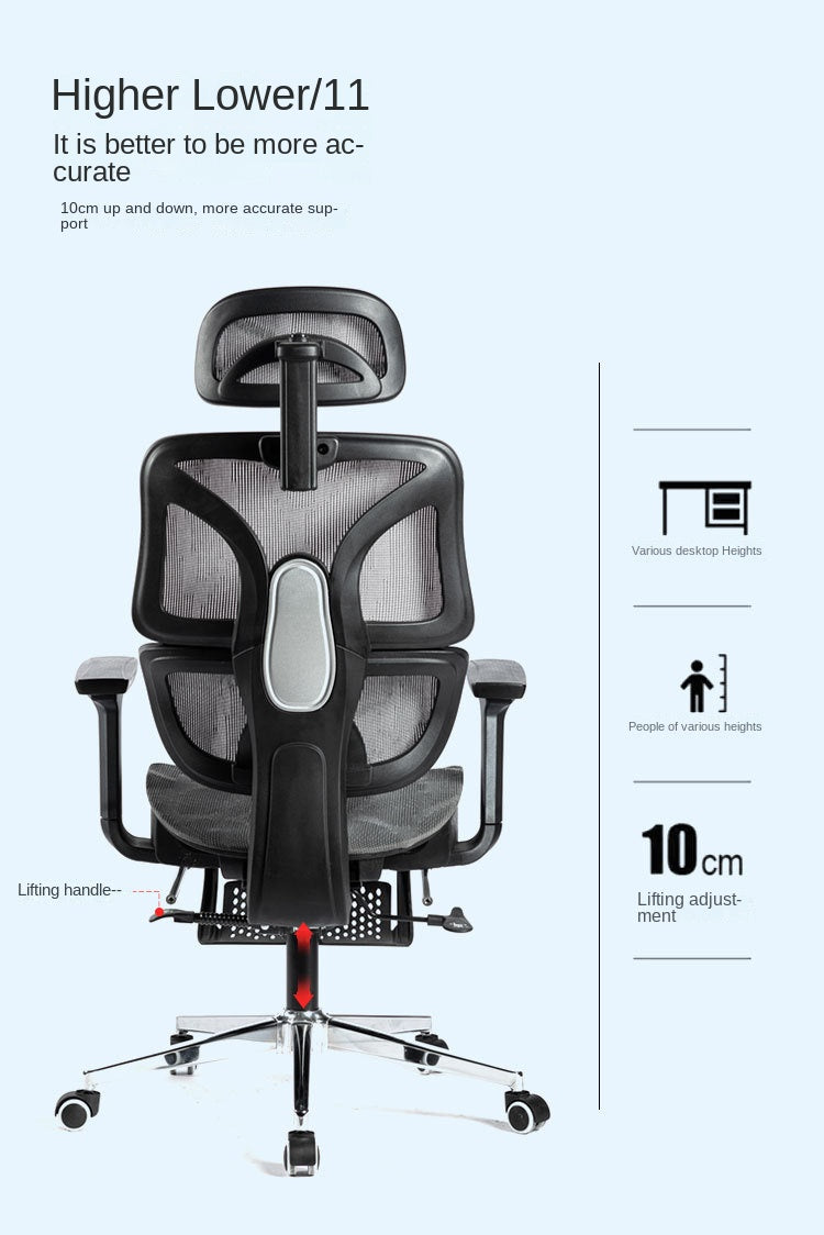 UVR New Gaming Computer Comfort Breathable Mesh Staff Ergonomic Backrest Chair Sponge Cushion Swivel Chair Home Office Chair