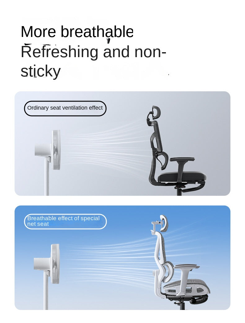 UVR Reclinable Boss Chair Sedentary Comfort Mesh Staff Sedentary Comfort Ergonomic Design Backrest Stool Game Office Chair